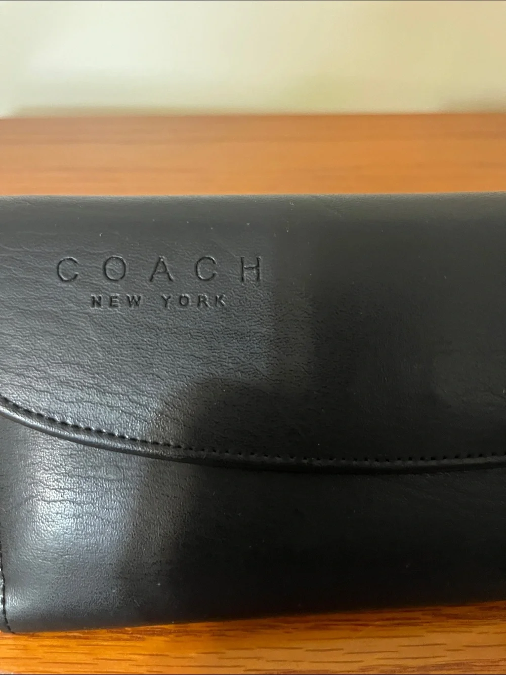 Coach Black Leather Men's Clutch Wallet